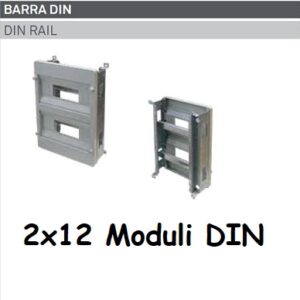 Supporto DIN 2x12 Moduli per Quadro Termoplastico 400x300